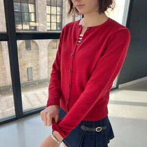 Brandy Melville Amalie red wool button up cardigan
